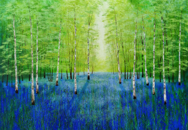 Peinture intitulée "Serendipity Blue" par Amanda Horvath, Œuvre d'art originale, Acrylique Monté sur Châssis en bois