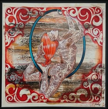 Dessin intitulée "Karlita" par Amandina Sgroï, Œuvre d'art originale, Acrylique