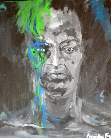 Pittura intitolato "portrait homme" da Amandine Eon, Opera d'arte originale