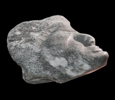 Rzeźba zatytułowany „Testa in pietra” autorstwa Amani Zreba, Oryginalna praca, Kamień
