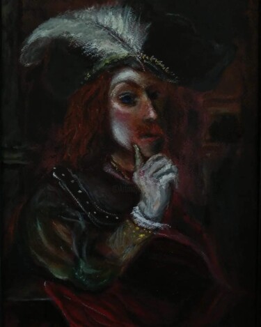 Картина под названием "After Ferdinand Bol…" - Amazeigh Bouzékri, Подлинное произведение искусства, Масло