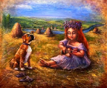 Painting titled "Будущие звезды" by Elena Ledovskikh, Original Artwork, Oil