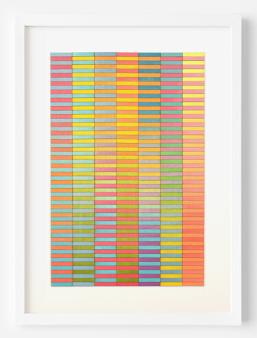 Painting titled "Blocks Colour study…" by Amelia Coward, Original Artwork, Acrylic Mounted on Wood Panel