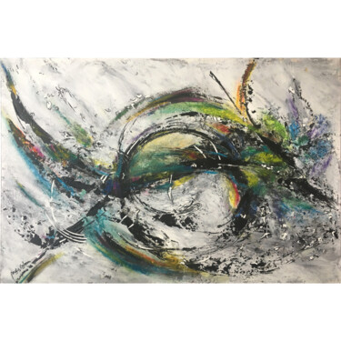 Pintura titulada "Danse de l'oiseau c…" por Amélie Osleau, Obra de arte original, Pigmentos