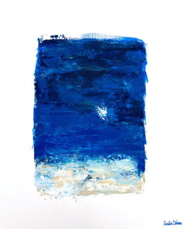Painting titled "Bleu 2000" by Amélie Osleau, Original Artwork, Acrylic