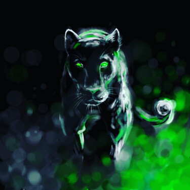 Digital Arts titled "Black panther" by Aminat Khadzhimuradova, Original Artwork, 3D Modeling