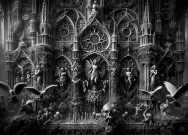 Digital Arts titled "Gothic altar" by Amoralez, Original Artwork, Digital Painting