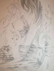 Drawing titled "FLAMME5" by An Vuvan, Original Artwork