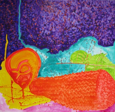 Peinture intitulée "incubacion-acrilico…" par Ana Carolina Bustamante, Œuvre d'art originale, Acrylique