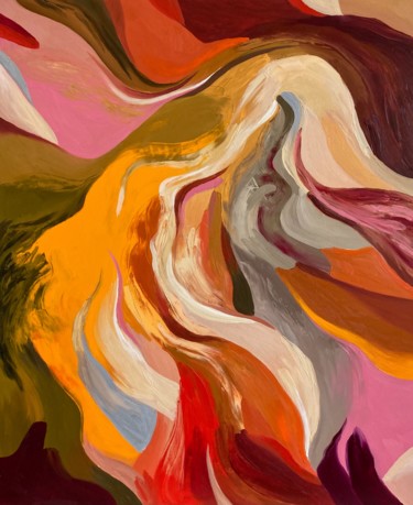 Painting titled ""Phoenix" Contempor…" by Ana Costov, Original Artwork, Oil