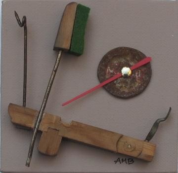 Escultura titulada "La hora que marca m…" por Ana María Beaulieu, Obra de arte original