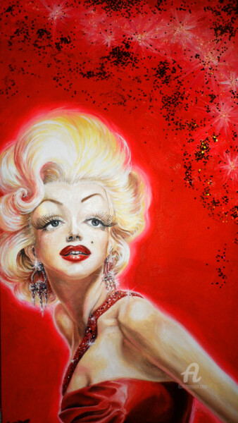 Pittura intitolato "Marilyn" da Maria Anabel Rauber, Opera d'arte originale, Olio