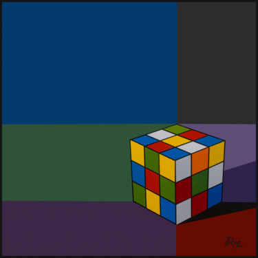 Malarstwo zatytułowany „"Rubik I"” autorstwa Ana Maria Cortes, Oryginalna praca, Akryl