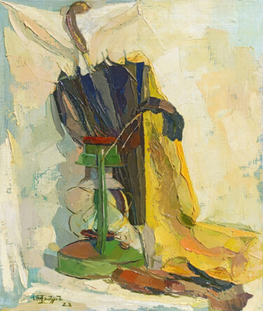 Malarstwo zatytułowany „Still life with lam…” autorstwa Anahit Mirijanyan, Oryginalna praca, Olej Zamontowany na Drewniana r…