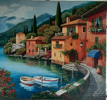Pittura intitolato "Italy" da Ana Isac, Opera d'arte originale, Olio
