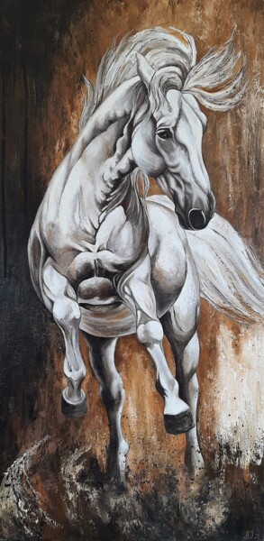 Peinture intitulée "_Horse_" par Ana Isac, Œuvre d'art originale, Huile