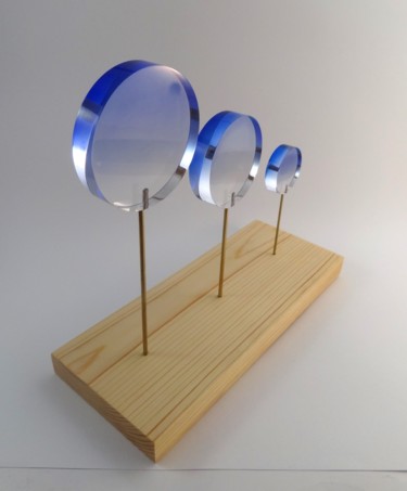 Sculpture intitulée "Bulles Bleues" par Anaïs Préaudat, Œuvre d'art originale