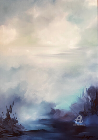 Peinture intitulée "Morning Twilight" par Anamaria Cepoi, Œuvre d'art originale, Huile