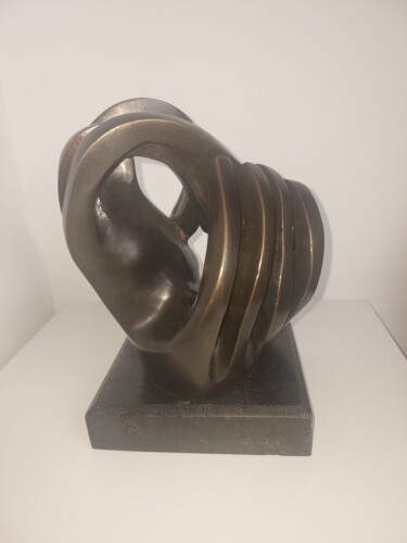 Skulptur mit dem Titel "Diálogo das mãos" von Anamaria Vieira Da Silva, Original-Kunstwerk, Bronze