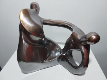 Escultura intitulada "Mãe e filha" por Anamaria Vieira Da Silva, Obras de arte originais, Bronze