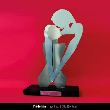 Sculpture intitulée "O beijo da Madonna 1" par Anamaria Vieira, Œuvre d'art originale, Acier inoxydable