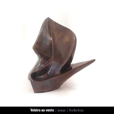 Sculpture titled "Veleiro ao vento" by Anamaria Vieira, Original Artwork, Bronze