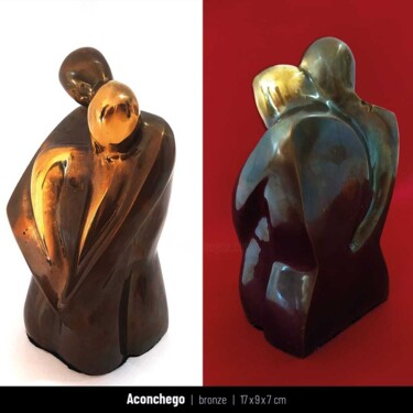 Escultura intitulada "Aconchego" por Anamaria Vieira, Obras de arte originais, Bronze