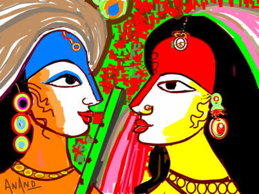 Arte digitale intitolato "DIVINE LOVE" da Anandswaroop Manchiraju, Opera d'arte originale, Pittura digitale