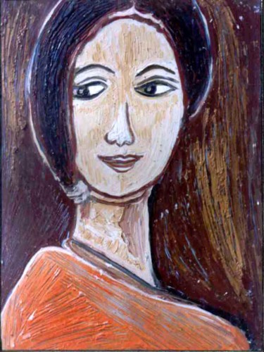 Pintura titulada "HEAD-9,  .jpgxrayh0…" por Anandswaroop Manchiraju, Obra de arte original, Oleo