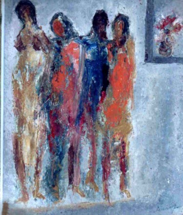 Pintura titulada "DANCE DANCE AND DAN…" por Anandswaroop Manchiraju, Obra de arte original, Oleo