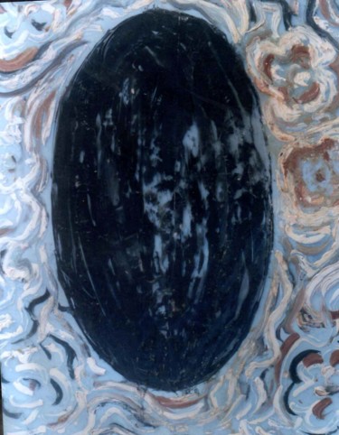 Painting titled "FRUIT,OIL ON X-RAY…" by Anandswaroop Manchiraju, Original Artwork, Oil