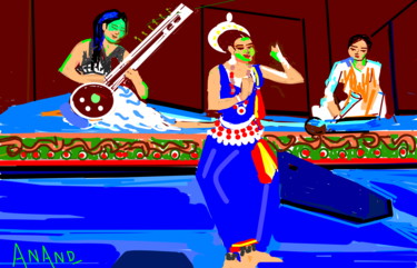 Arte digitale intitolato "MUSIC AND DANCE CON…" da Anandswaroop Manchiraju, Opera d'arte originale, Pittura digitale