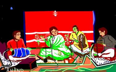 Digital Arts με τίτλο "INDIAN MUSIC CONCER…" από Anandswaroop Manchiraju, Αυθεντικά έργα τέχνης, Ψηφιακή ζωγραφική