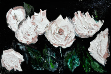 Pintura intitulada "ABSTRACT ROSES" por Anandswaroop Manchiraju, Obras de arte originais, Óleo