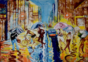 A Rainy Day In New York Painting By Anandswaroop Manchiraju