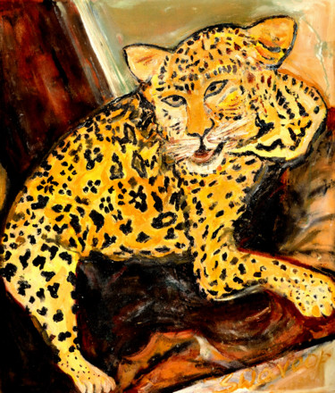 Painting titled "CHEETAH" by Anandswaroop Manchiraju, Original Artwork, Acrylic