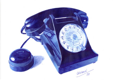 "Telephone Bakelite" başlıklı Resim Ananou tarafından, Orijinal sanat, Tükenmez kalem