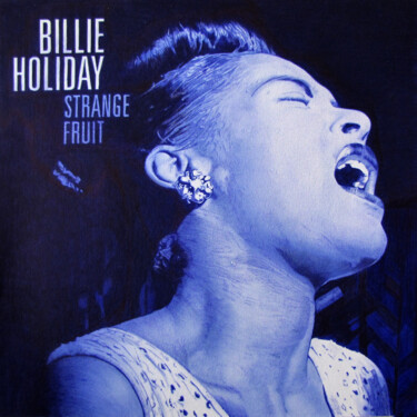 Dibujo titulada "Billie Holiday" por Ananou, Obra de arte original, Bolígrafo