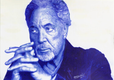 Drawing titled "Tom Jones" by Ananou, Original Artwork, Ballpoint pen