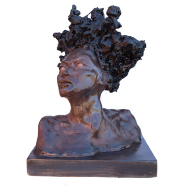 Skulptur mit dem Titel "Black woman" von Ana Paula Luna, Original-Kunstwerk, Keramik