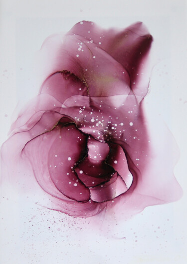 Malerei mit dem Titel "Rose Dreamscape ori…" von Anastasia Ozlu, Original-Kunstwerk, Tinte