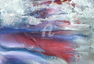 Malerei mit dem Titel "Island. Series "Sea…" von Anastasiia Rakovchena, Original-Kunstwerk, Acryl Auf Keilrahmen aus Holz mo…