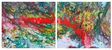 Ζωγραφική με τίτλο "Fire Dragon. Series…" από Анастасия Раковчена, Αυθεντικά έργα τέχνης, Ακρυλικό Τοποθετήθηκε στο Ξύλινο φ…