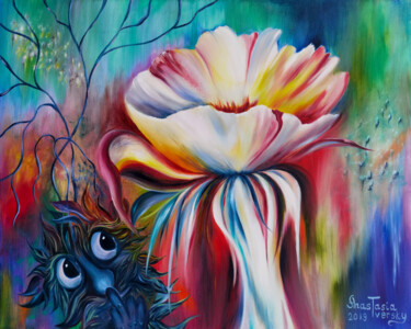 Painting titled "Whispers Of Alabast…" by Anastasia Tversky, Original Artwork, Oil