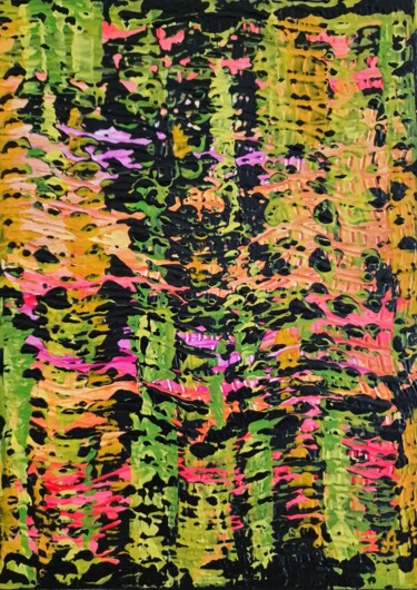 Картина под названием "Bright Vibrations" - Anastasiia Doro, Подлинное произведение искусства, Акрил Установлен на Деревянна…