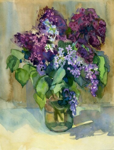 绘画 标题为“«Lilac» Ukraine. Or…” 由Anastasiia Moskvitina, 原创艺术品, 水彩
