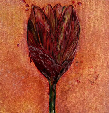 Malerei mit dem Titel "Weinblume" von Anastasiia Schroeder, Original-Kunstwerk, Acryl