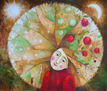 Картина под названием "Карагод часу" - Anastasiya Balysh, Подлинное произведение искусства