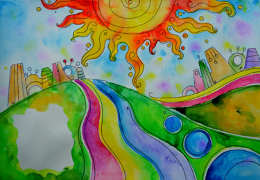 Рисунок под названием "Солнечно" - Anastasiya Balysh, Подлинное произведение искусства
