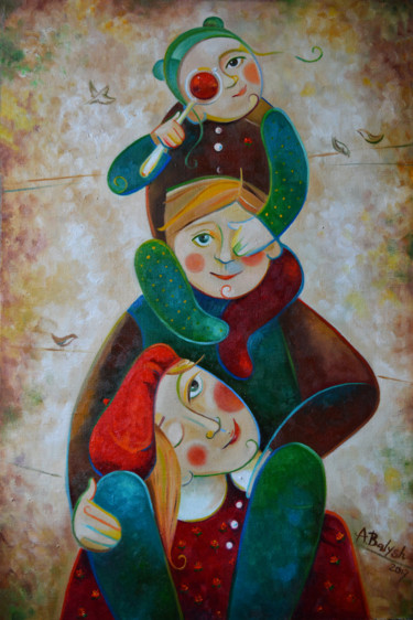 Картина под названием "Ля Тур Эфель" - Anastasiya Balysh, Подлинное произведение искусства, Масло
